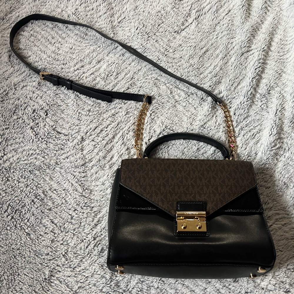 Michael Kors Sloan Leather and Logo Satchel